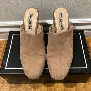 Karl Lagergelt Pearl Beige Mules